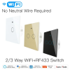 MoesHouse WiFi RF433 Интелигентен Сензорен Превключвател Еднополюсен 220V ЕС Стандарт